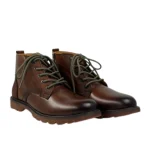 Classic Brown Lace-Up Ankle Boots