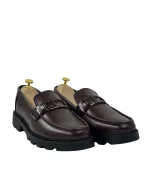 Mason Chunky Buckle Loafers - Brown
