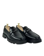 Mason Chunky Buckle Loafers - Black