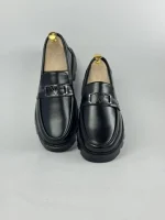 Mason Chunky Buckle Loafers - Black - Image 4