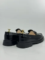 Mason Chunky Buckle Loafers - Black - Image 5
