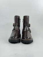 Avery Buckle Ankle Boots - Brown - Image 4