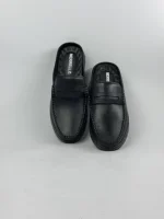 Nolan Backless Penny Loafers - Black - Image 4