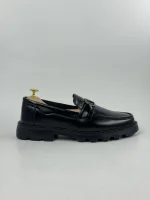 Mason Chunky Buckle Loafers - Black - Image 2