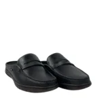 Nolan Backless Penny Loafers - Black