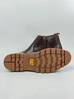 Classic Rugged Chelsea Boots - Brown - Image 5