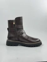 Avery Buckle Ankle Boots - Brown - Image 2