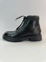 Classic Lace-Up Ankle Boots with Side Zipper - Image 2