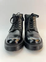 Classic Lace-Up Ankle Boots with Side Zipper - Image 5