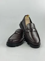 Mason Chunky Buckle Loafers - Brown - Image 6
