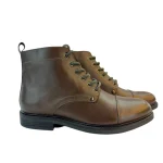 Classic Lace-Up Cap-Toe Ankle Boots for Men