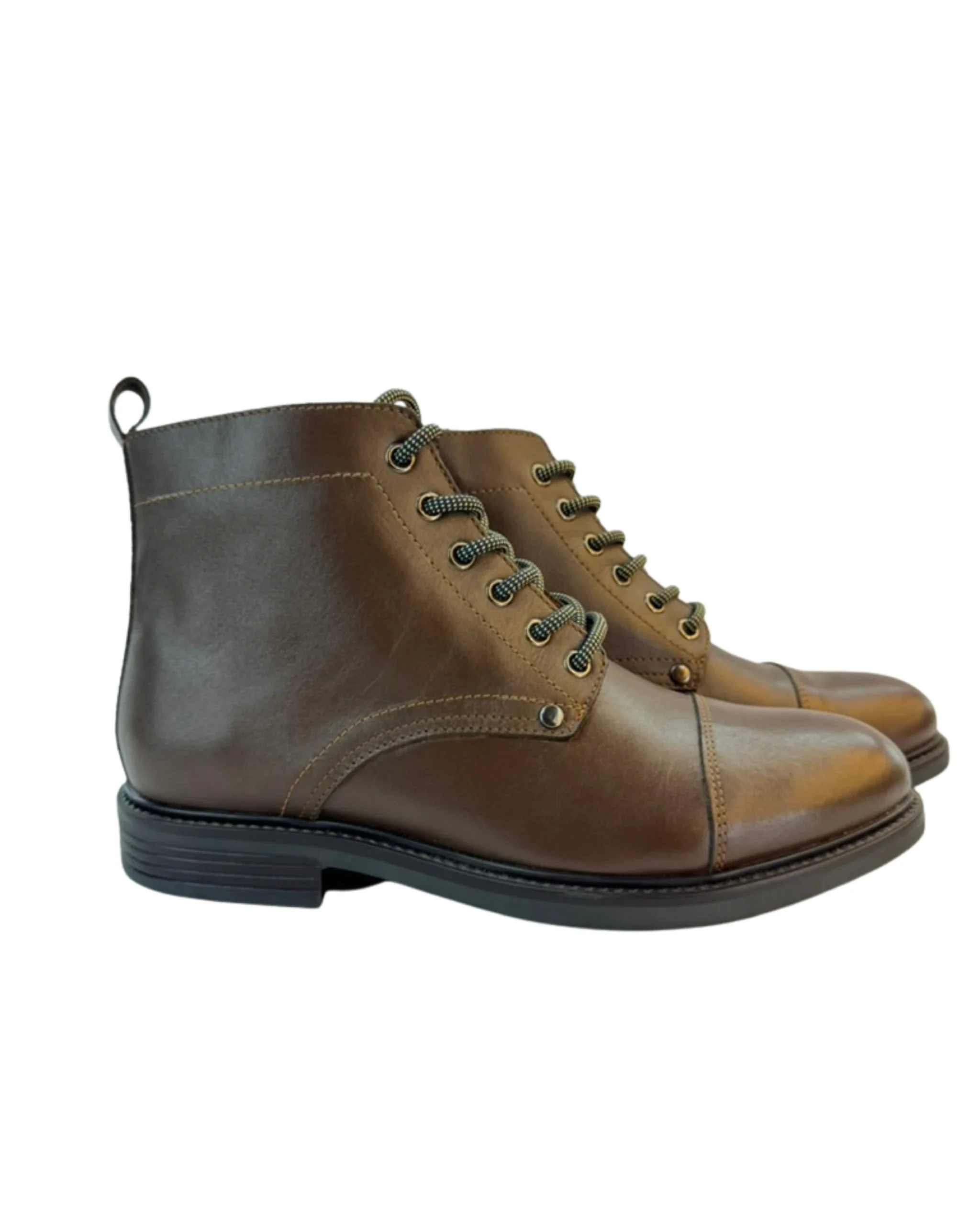 Shoe 5.3 Classic Lace-Up Cap-Toe Ankle Boots for Men - Image 1