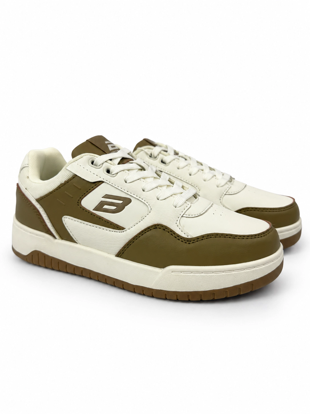 Snaker 14.3 Retro Court Olive Sneakers - Image 1