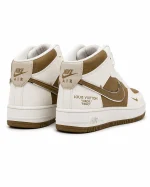 Classic White Brown High-Top Sneakers - Image 5