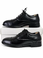 Classic Cap-Toe Shoes – Black - Image 5