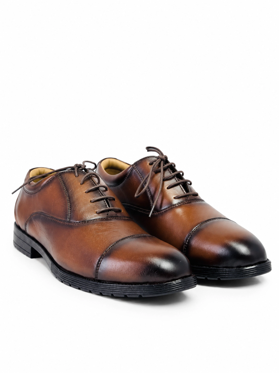 Shoe 11.1 Classic Cap-Toe Shoes – Brown - Image 1
