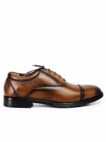 Classic Cap-Toe Shoes – Brown - Image 2