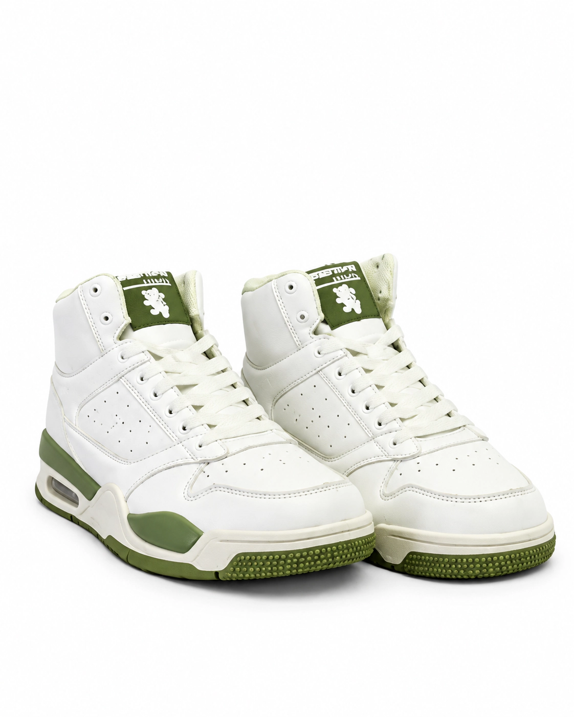 Shoe 6.4 Court High-Top Sneakers – Olive Green - Image 1